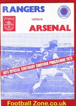 Arsenal v Glasgow Rangers 1973 - Friendly Match