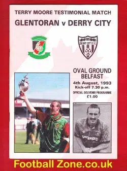 Terry Moore Football Testimonial Benefit Match Glentoran 1993