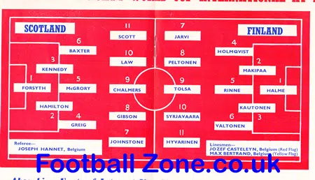 Scotland v Finland 1964 – World Cup