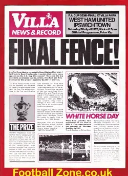 West Ham United v Ipswich Town 1975 - FA Cup Semi Final