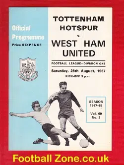 Tottenham Hotspur v West Ham United 1967