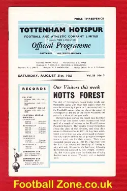 Tottenham Hotspur v Nottingham Forest 1963