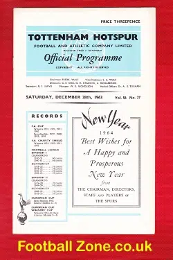 Tottenham Hotspur v WBA 1963