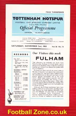 Tottenham Hotspur v Fulham 1963