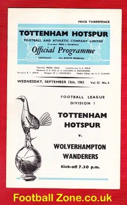 Tottenham Hotspur v Wolves 1962