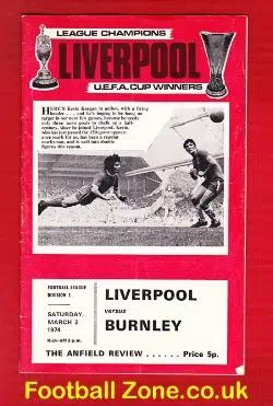 Liverpool v Burnley 1974