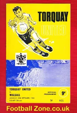 Torquay United v Walsall 1968