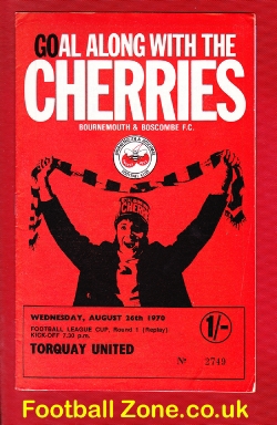 Bournemouth v Torquay United 1970