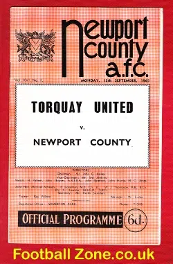 Newport County v Torquay United 1965