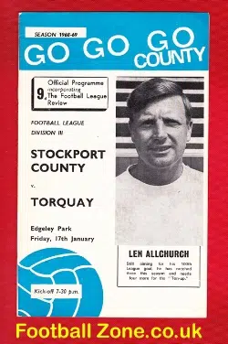 Stockport County v Torquay United 1969
