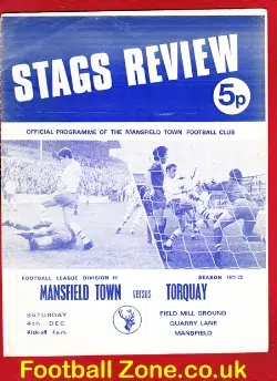 Mansfield Town v Torquay United 1971