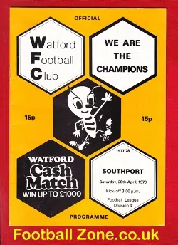 Watford v Southport 1978 - Last Away Match In the League