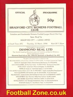 Bradford City Ladies v Leeds United 1994 - Womens Football Semi Final