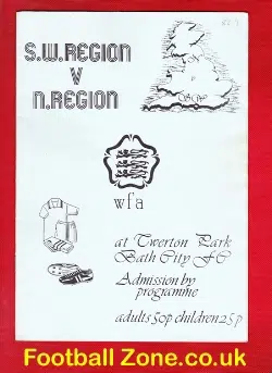 Womens Football SW Region v NW Region at Bath City 1982 - Ladies
