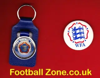 Womens Football Association Keyring and Metal Badge 1980s Ladies