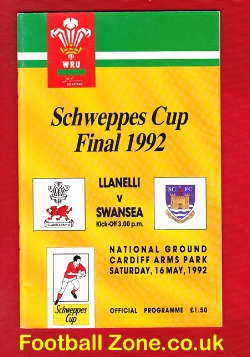 Swansea Rugby v Llanelli 1992 – Rugby Cup Final