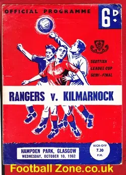 Glasgow Rangers v Kilmarnock 1962 - League Cup Semi Final