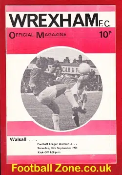 Wrexham v Walsall 1974