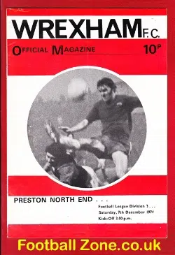 Wrexham v Preston 1974