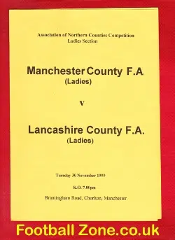 Manchester County Ladies v Lancashire County 1999 – Womens Football