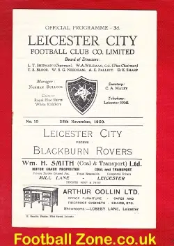 Leicester City v Blackburn Rovers 1950