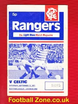 Glasgow Rangers v Glasgow Celtic 1971