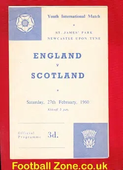 England v Scotland 1960 - Youth Match at Newcastle United