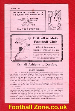 Crittall Athletic v Dartford 1952 – 1950s