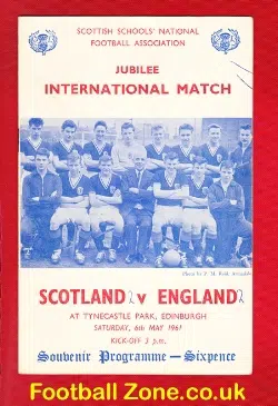 Scotland v England 1961 - Schoolboys at Tynecastle Park