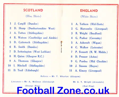 Scotland v England 1961 - Schoolboys at Tynecastle Park