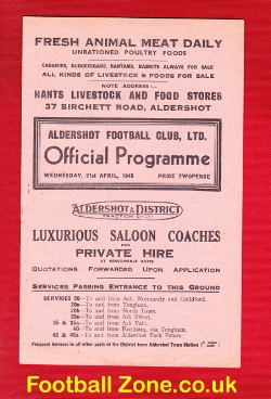 Aldershot v Torquay United 1948