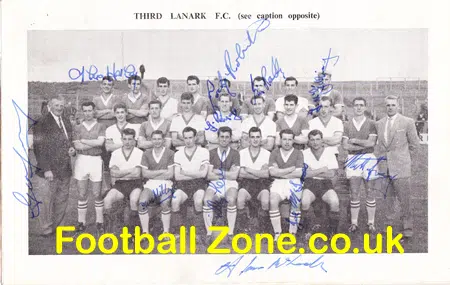 Chester v Third Lanark 1961 - Multi Autographed Signed