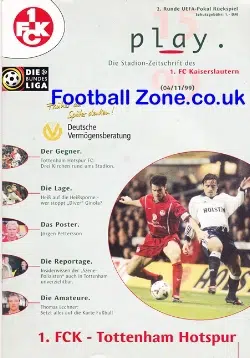 Kaiserslautern v Tottenham 1999 – UEFA FuÃŸball Club Germany
