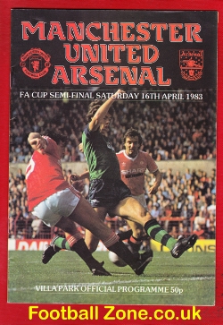 Arsenal v Manchester United 1983 – FA Cup Semi Final Villa Park