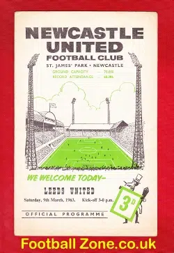 Newcastle United v Leeds United 1963