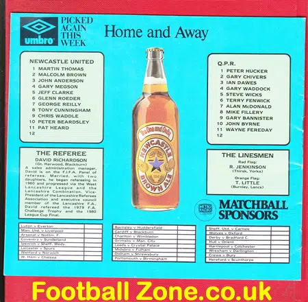 Newcastle United v QPR 1985 – Gazza Debut First Game