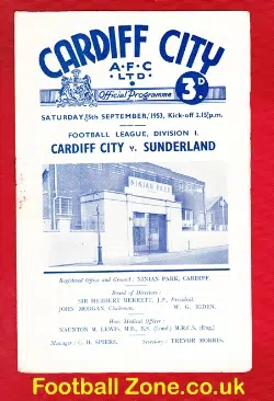 Cardiff City v Sunderland 1953