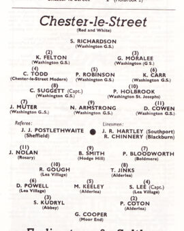 Chester Le Street v Erdington Stanley 1964 – Schoolboys Final