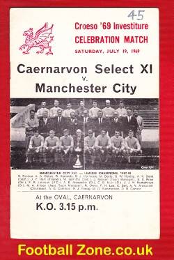 Caernarvon Select X1 v Manchester City 1969