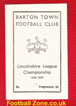 Barton Town v Boston United 1959 – Reserves Match