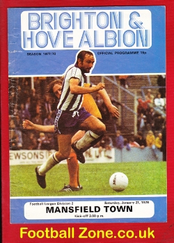 Brighton Hove Albion v Mansfield Town 1978