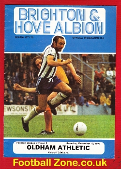 Brighton Hove Albion v Oldham Athletic 1977