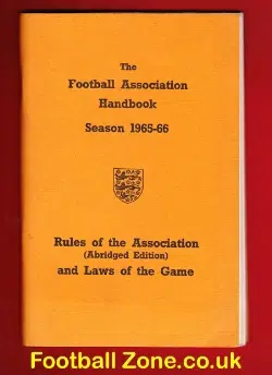 FA Football Rules Of Association Laws Of Game Book 1965 - 1966