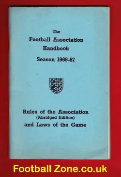 FA Football Rules Of Association Laws Of Game Book 1966 - 1967
