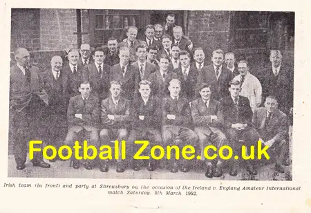 Ireland v Scotland 1952 – Amateur International  Dublin