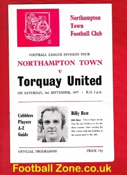 Northampton Town v Torquay United 1977