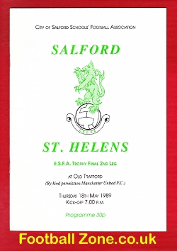 Salford v St Helens 1989 – Boys Football inc Ryan Wilson GIGGS