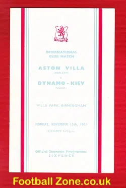 Aston Villa v Dynamo Kiev 1961 – International Club Match