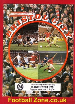 Bristol City v Manchester United 1978