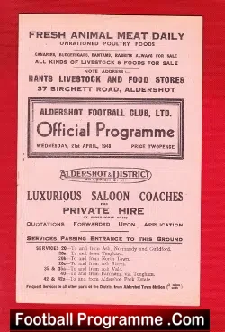 Aldershot v Torquay United 1948